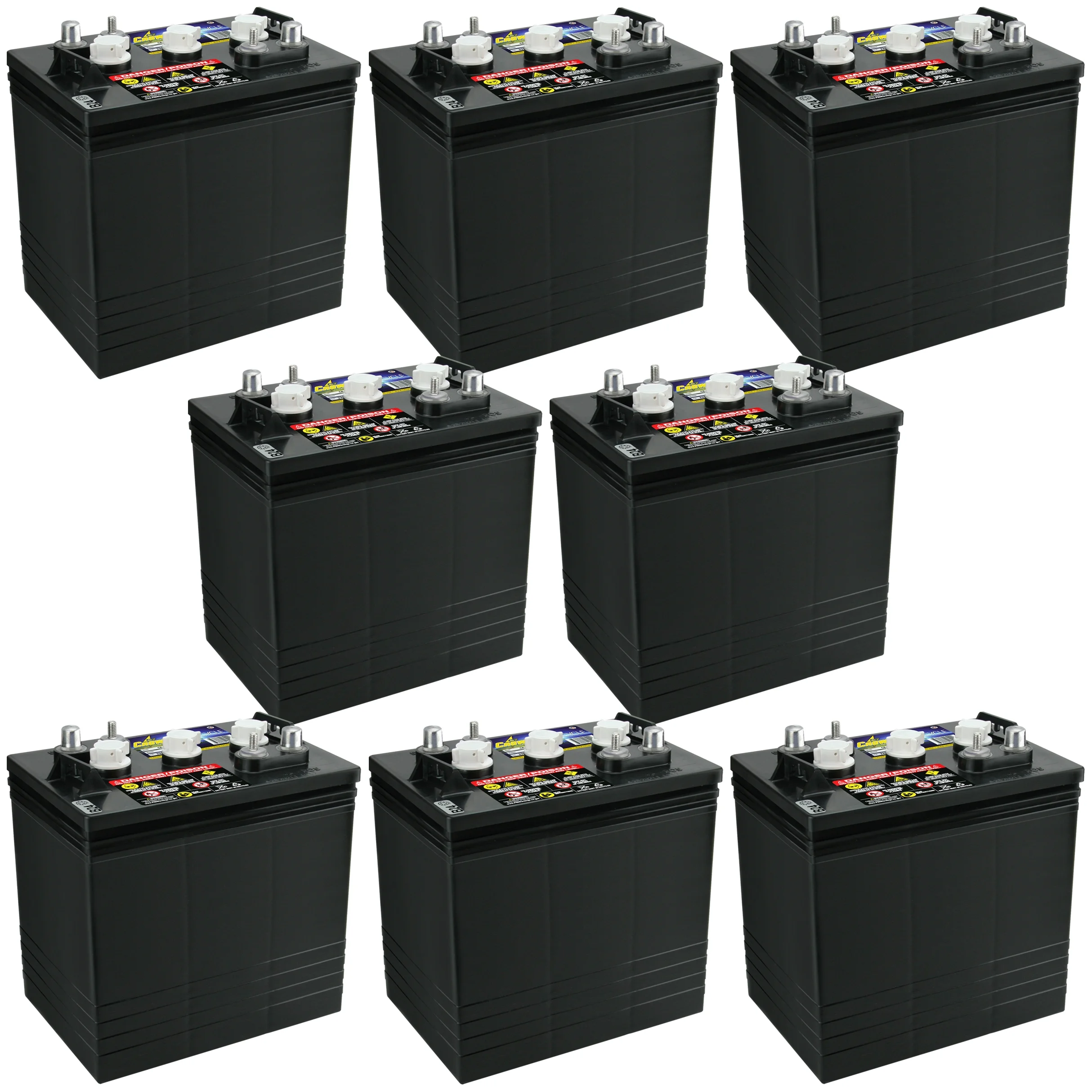 Crown Battery BCI Group GC2 6V 240AH Deep Cycle Golf Cart and Scrubber Battery X8 - Curated Treasures Market