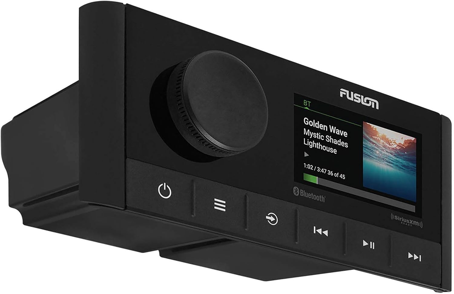 Fusion Entertainment MS-RA210 Marine AM/FM/BT/NEMA2000/SiriusXM Ready Stereo with 2 Pair Wet Sounds RECON6-S High Output 6.5 inches Marine Coaxial Speakers, Silver Grill