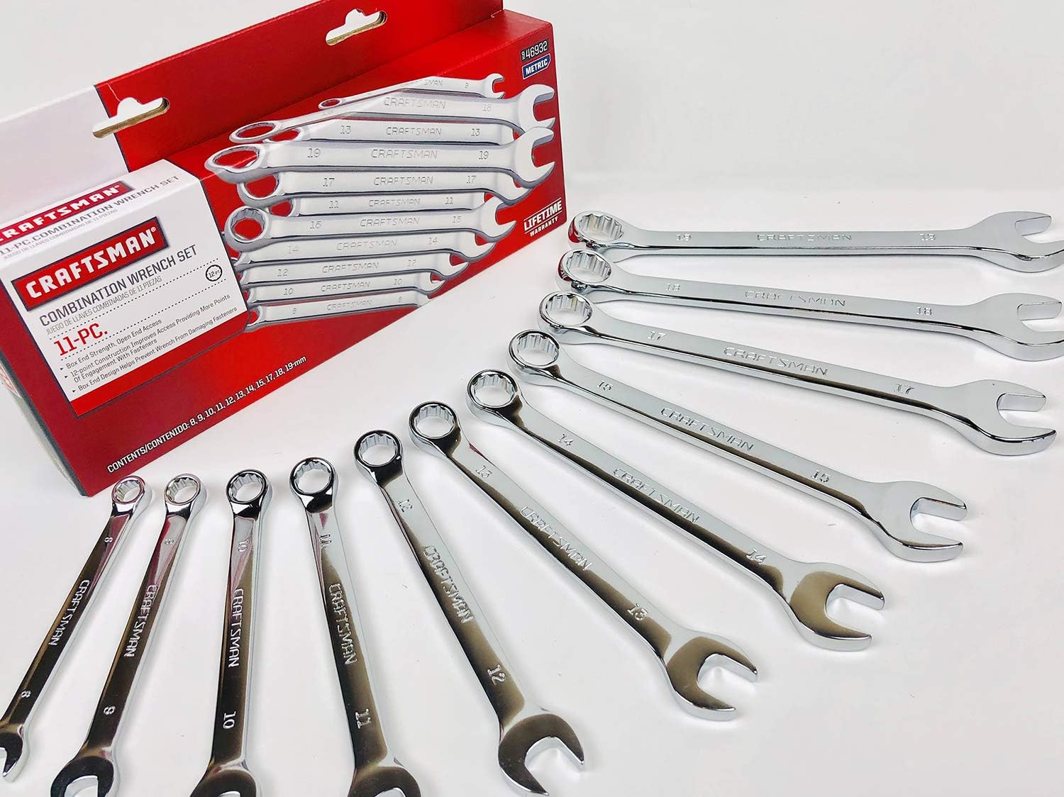 Craftsman 11 Piece Metric Combination Wrench Set - 12 Point - Model 946932 Pack of 2