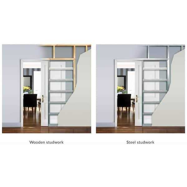 Eclisse 80 in. Galvanized Steel Pocket Door Frame Kit - Shop Hardware Tools Online Store