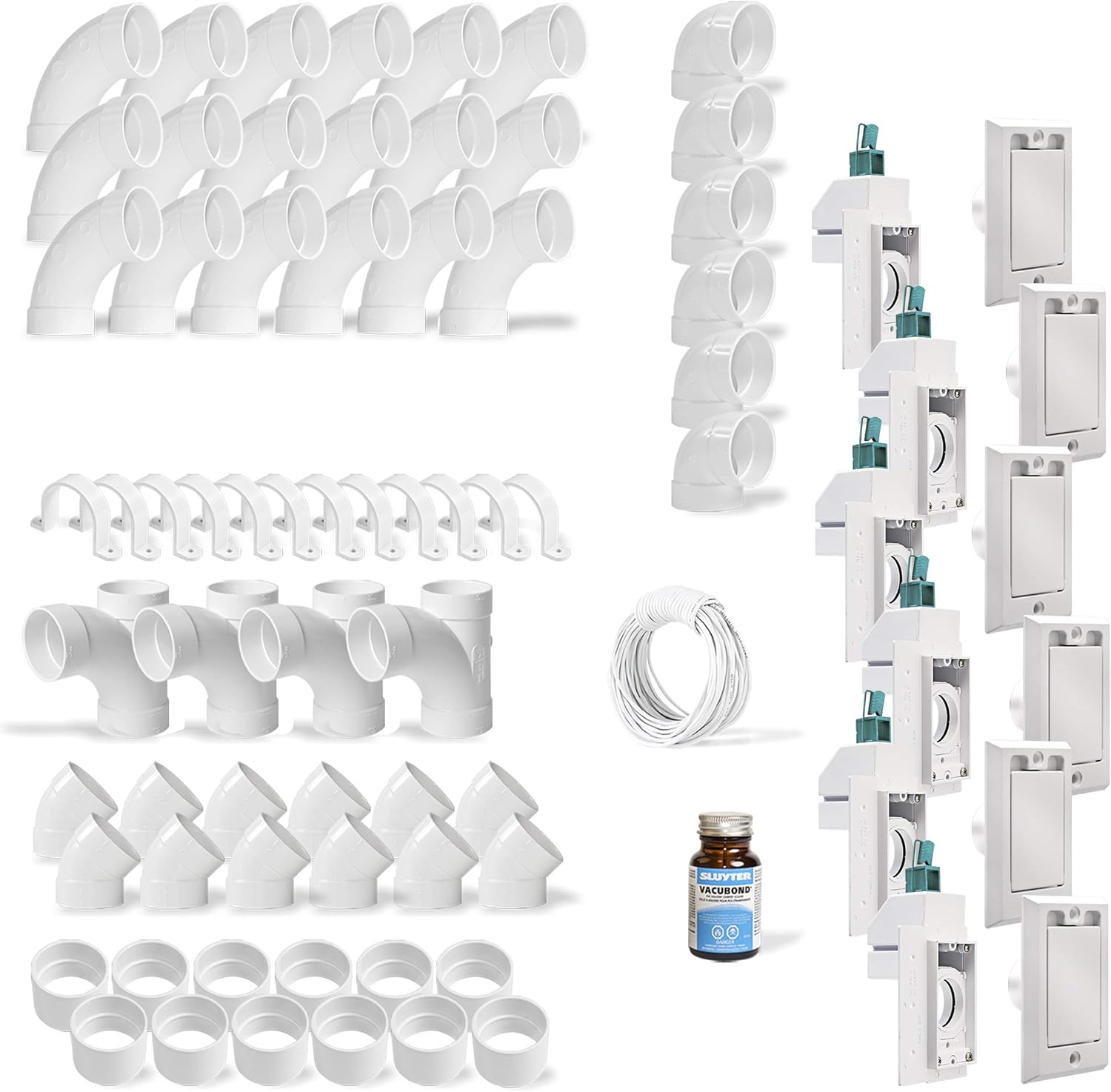 Central Vacuum Cleaner 6 Inlet Installation Kit 06-0698-02