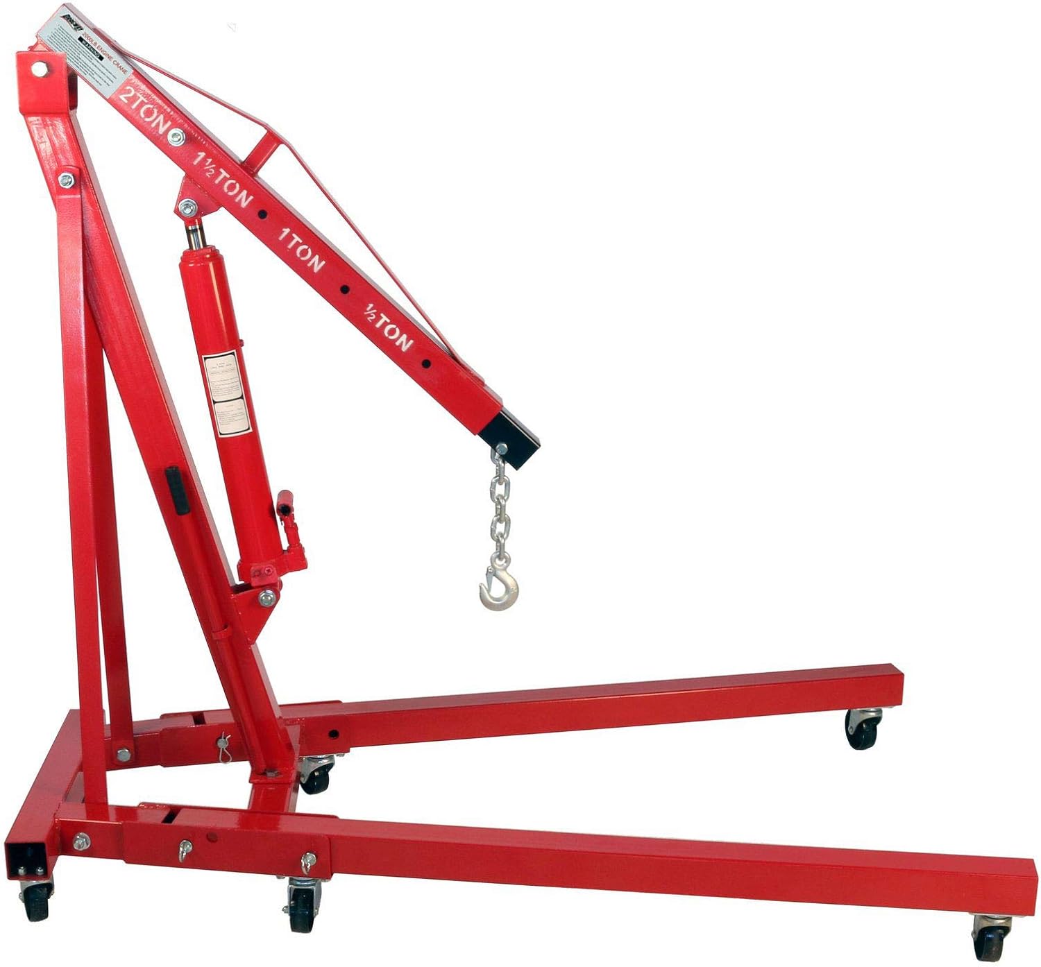 Dragway Tools 2 Ton Folding Hydraulic Engine Hoist Cherry Picker Shop Crane Hoist Lift