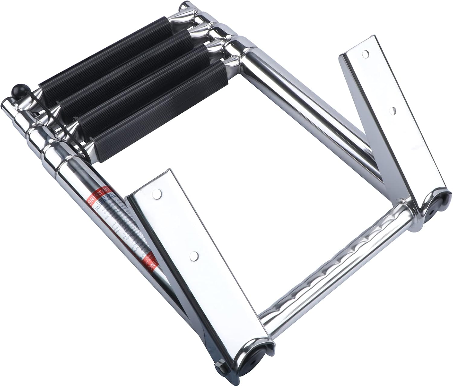 Folding 4 Step Boat Ladder Heavy Duty Stainless Steel Telescoping Boat Ladder Marine Ladder for Fishing Boat Pack of 2