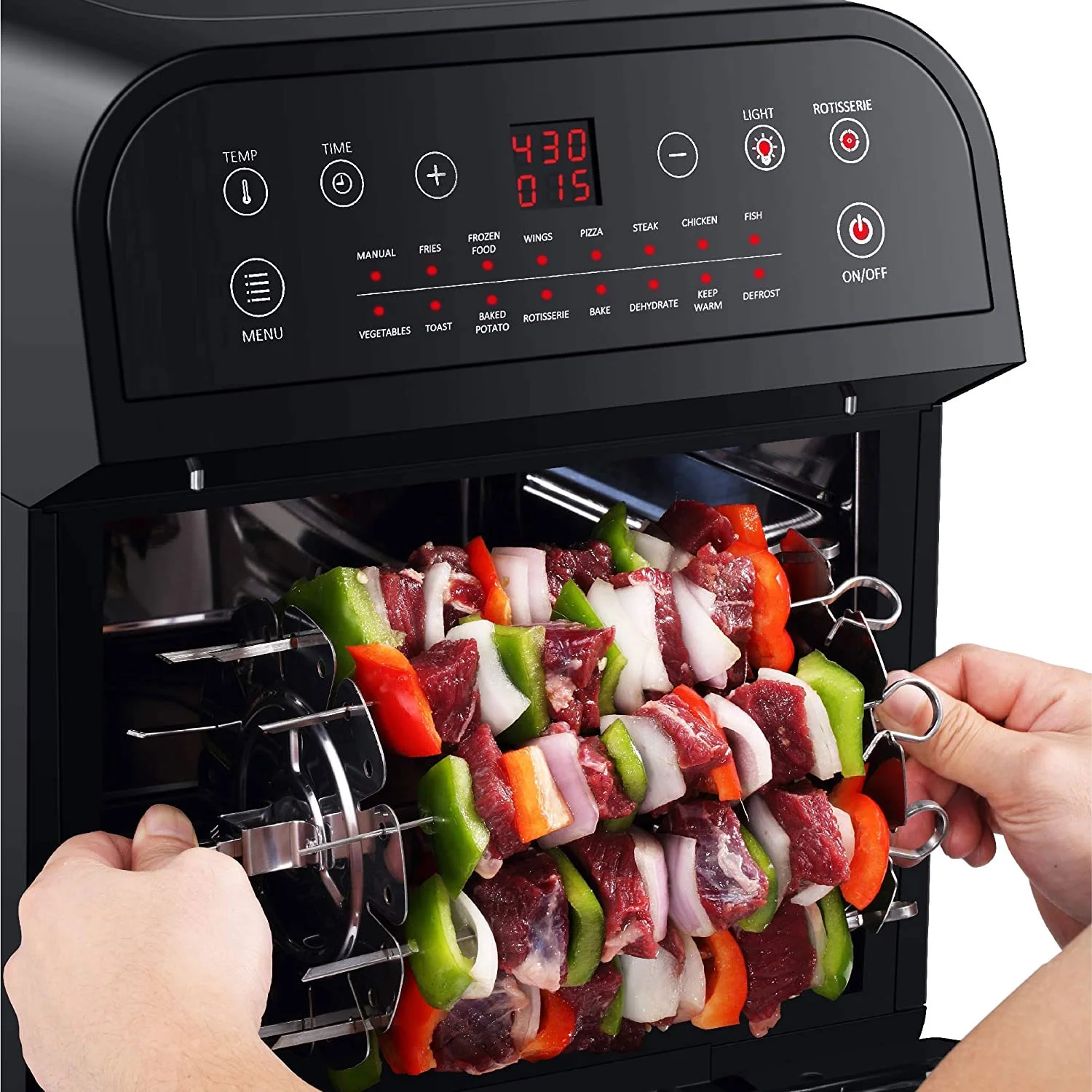 GoWISE USA GW44800 GoWISE 12.7-Quart Electric 15-in-1 Programmable Air Fryer and Oven Combo Black
