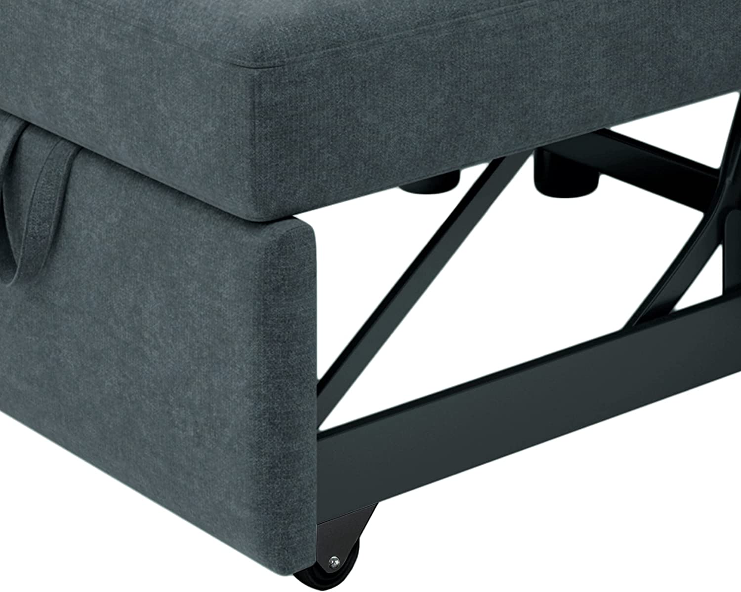 Sofa Bed Chair, Convertible Sleeper Chair Bed, Adjust Backrest Into A Sofa, Single Bed, Modern Chair Bed For Living Room Bedroom, Dark Blue