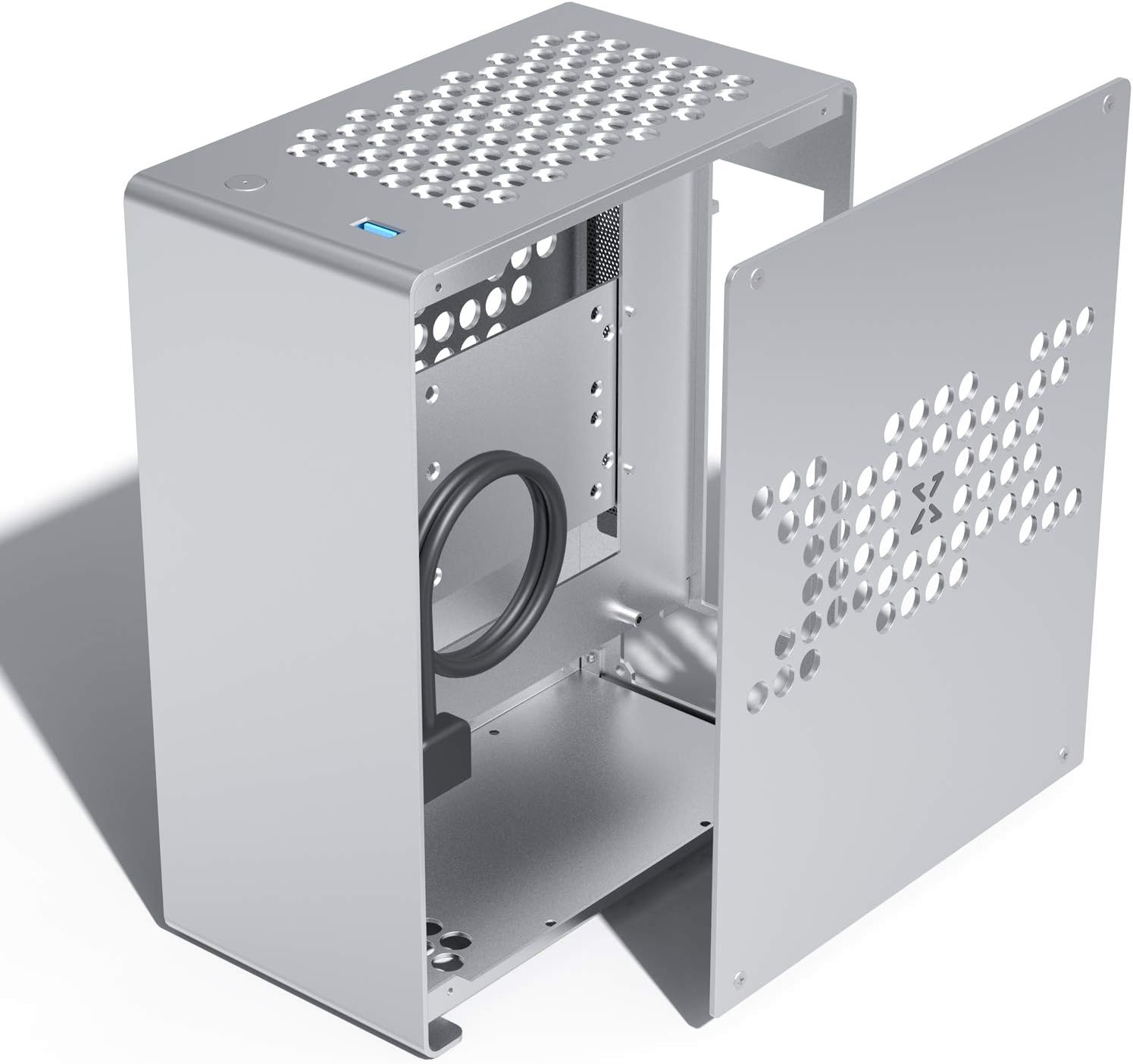 A1 Mini ITX Case Desktop PC Case Micro Slim Portable 2021 Small Backpack Aluminum Alloy Chassis DIY Installation for Gaming and Home Use