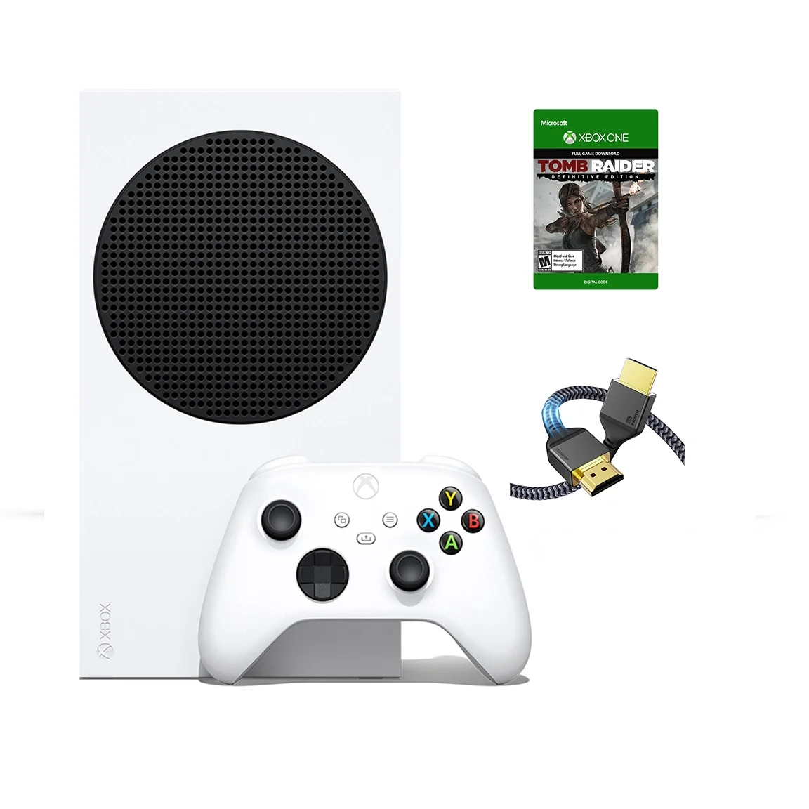 2023 Newest Edition-Microsoft Xbox-Series-S 512GB SSD– White Wireless Controller with Tomb Raider Full Game and SUPERE High Speed HDMI Cable - Curated Treasures Market