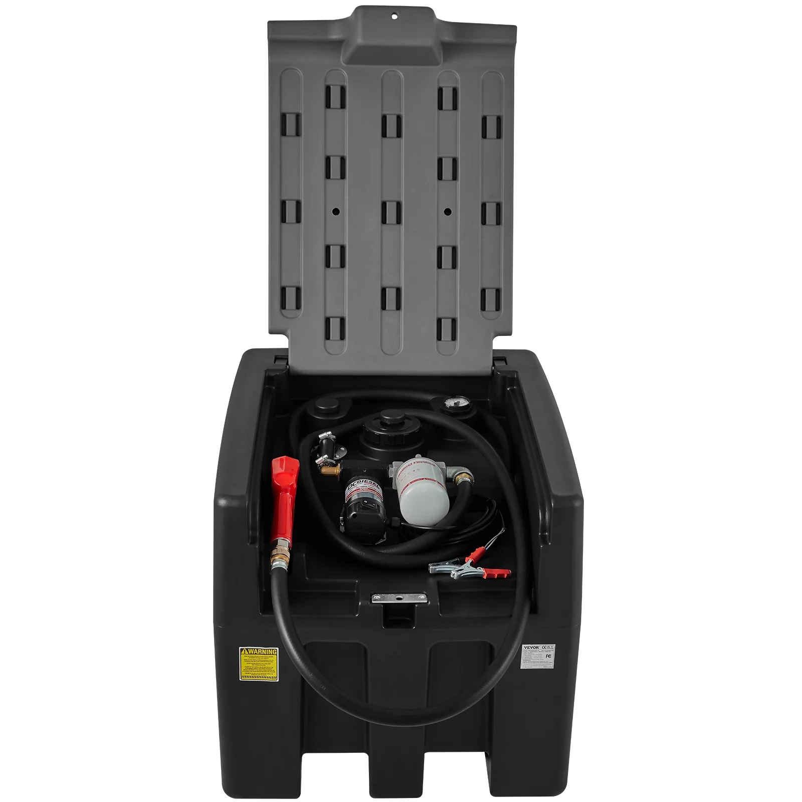BENTIS Portable Diesel Tank 58 Gal Diesel Fuel Tank with 12V Transfer Pump Black
