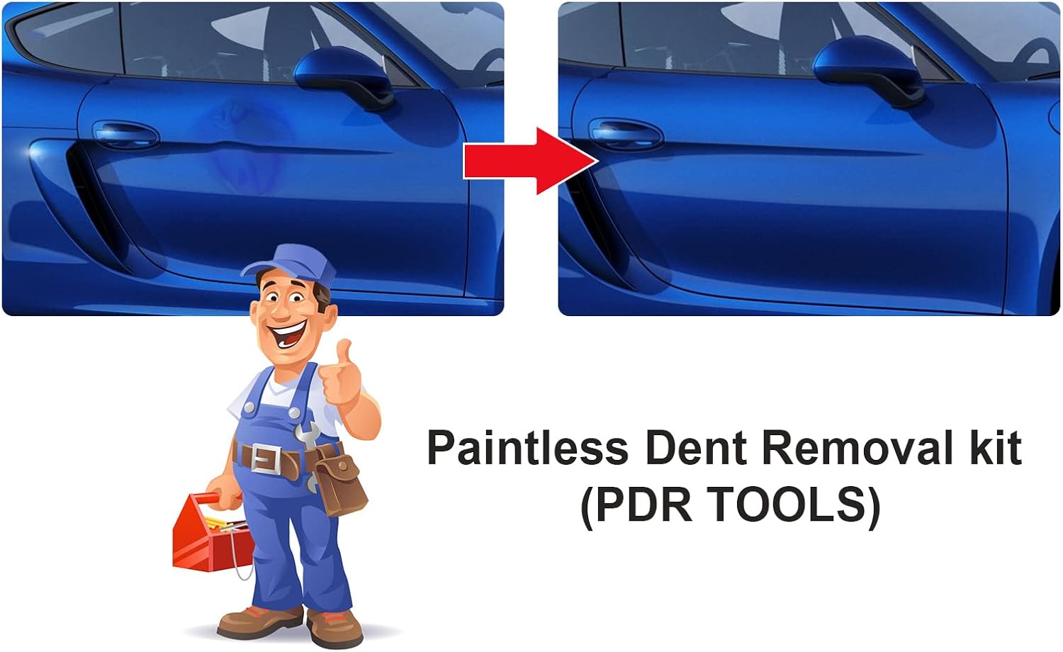 Dent Puller PDR Tools Car Paintless Dent Repair Tool Kit Auto Body Dent Removal kit Comes with All The Tools You Need to Begin Your PDR Works Dent Remover Tools with Adjustable Width Pack of 2
