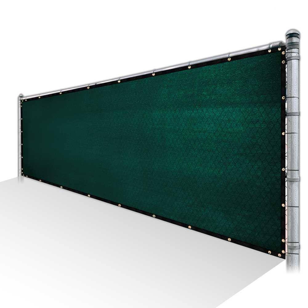 ColourTree 4 ft. x 98 ft. Green Privacy Fence Screen HDPE Mesh Windscreen with Reinforced Grommets for Garden Fence (Custom Size