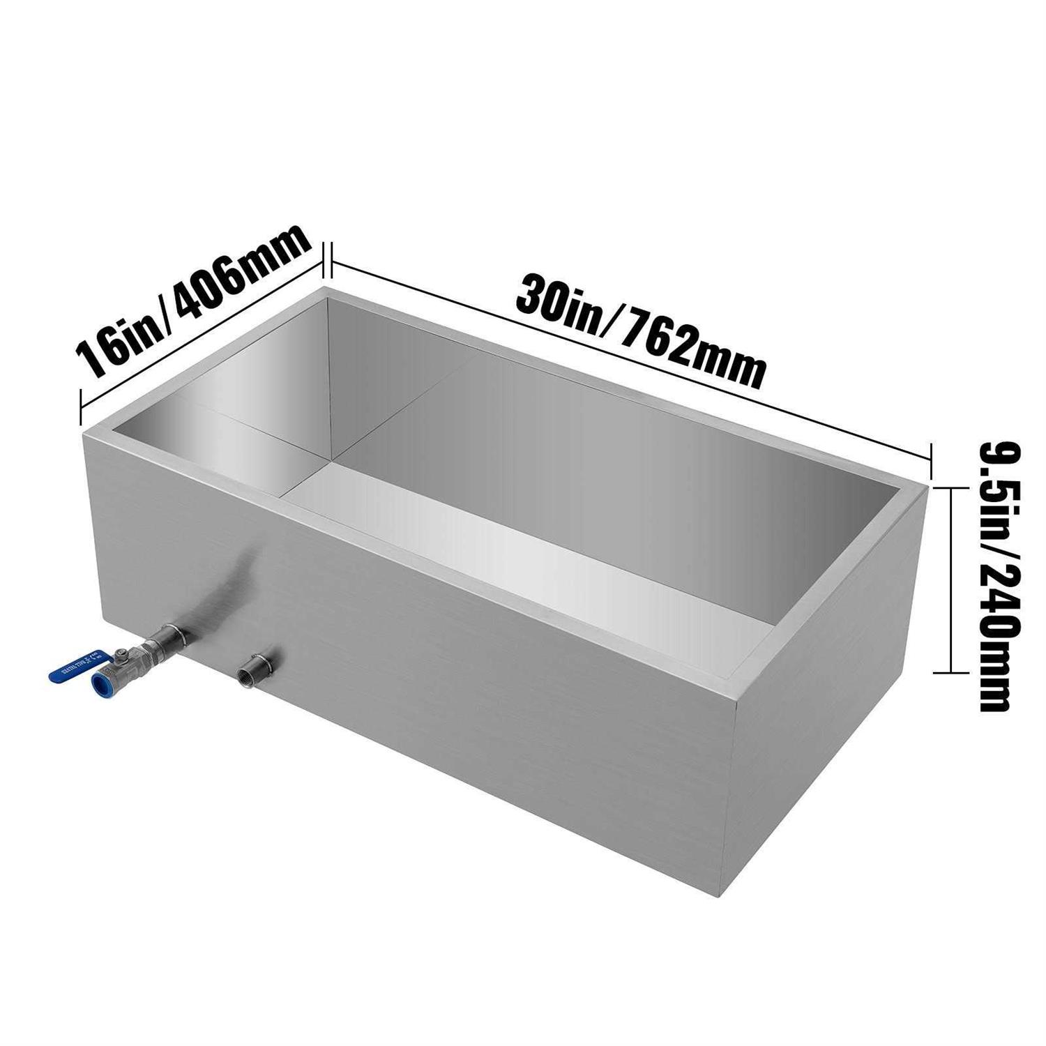 VEVOR Maple Syrup Evaporator Pan 30x16x9.5 Inch Stainless Steel Maple Syrup Boiling Pan with Valve for Boiling Maple Syrup - Shop Hardware Tools Online Store