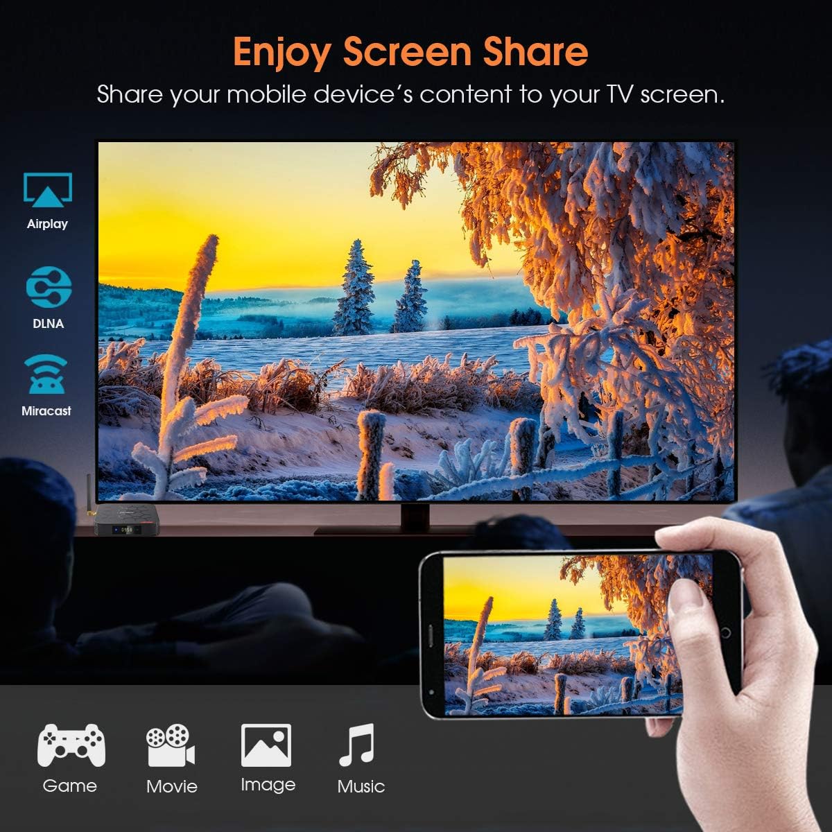 Android TV Box, X6 PRO Android Box 4GB RAM 64GB ROM Allwinner H6 Quad-core 64bit, Support 2.4G/5.8G WiFi 4K Utral HD / 3D / H.265 with Bluetooth Pack of 2