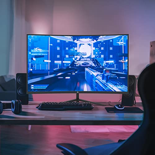 Z-Edge 32-inch Curved Gaming Monitor 16:9 1920x1080 240Hz 1ms Frameless LED Gaming Monitor, AMD Freesync Premium Display Port HDMI Build-in Speakers