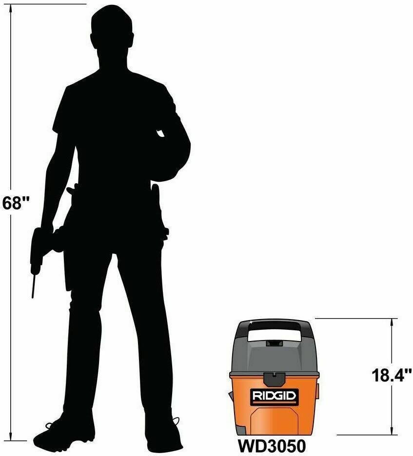 Ridgid WD3050 Wet/Dry Handheld Vacuum