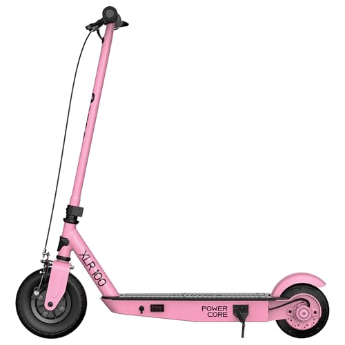 Razor Power Core XLR 100 Electric Scooter Outdoor Ride-On Toy for Ages 8+, Up to 10 MPH, 8" Pneumatic Front Tire, 90W High-Torque Hub Motor