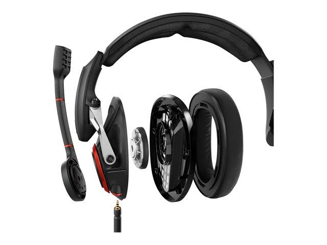 EPOS I SENNHEISER GSP 500 Over-Ear Headset - Noise-Canceling - Red/Black