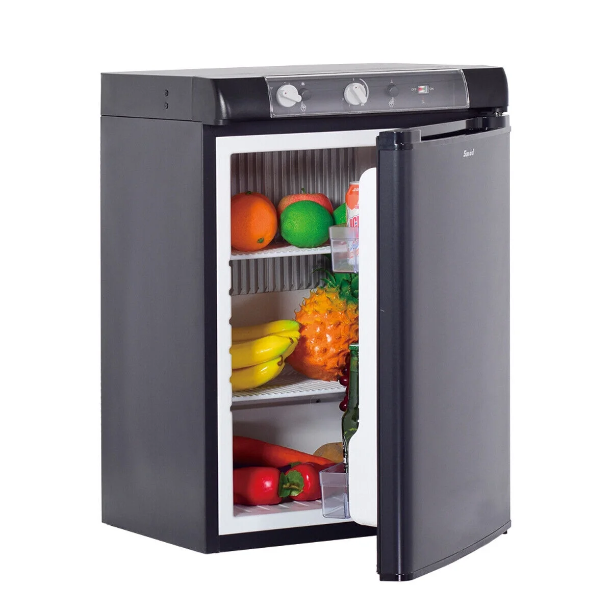 Techomey  Fridge 2.1 Cu Ft AC/DC/LPG Refrigerator Propane Gas RV Compact Camper Mini Fridge