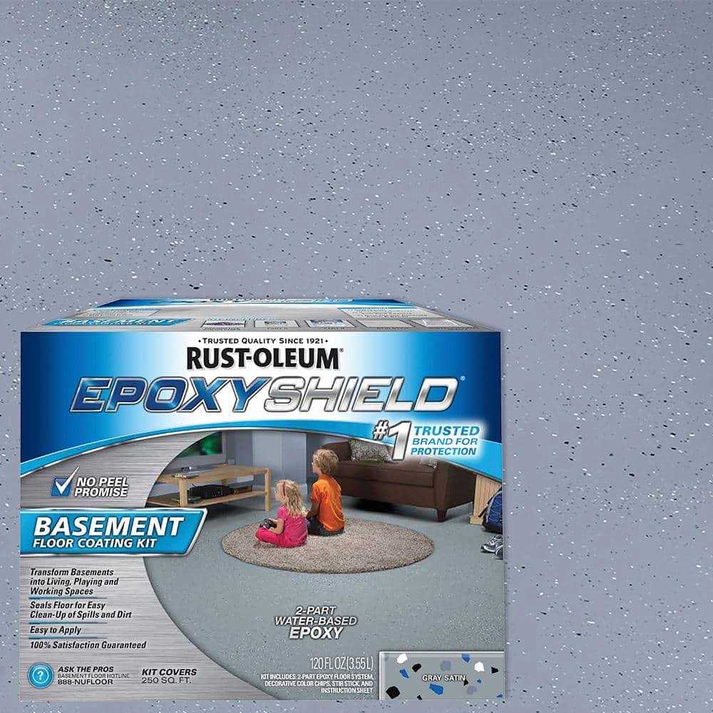 Rust-Oleum 203007 EpoxyShield Basement Floor Coating Kit Gray - Shop Hardware Tools Online Store