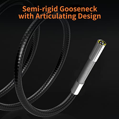 10FT Articulating Borescope, Inspection Camera with 0.33in Two-Way Steering Snake Camera, Waterproof 1080P Endoscope with Light for Mechanics Electriction Wall Pipe Inspection