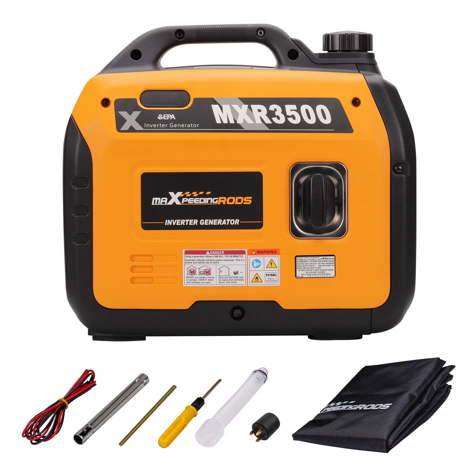 Power Equipment 3500 Watt Rated Super Quiet Suitcase Inverter Generator for Camping Rv Travel Outdoor Party