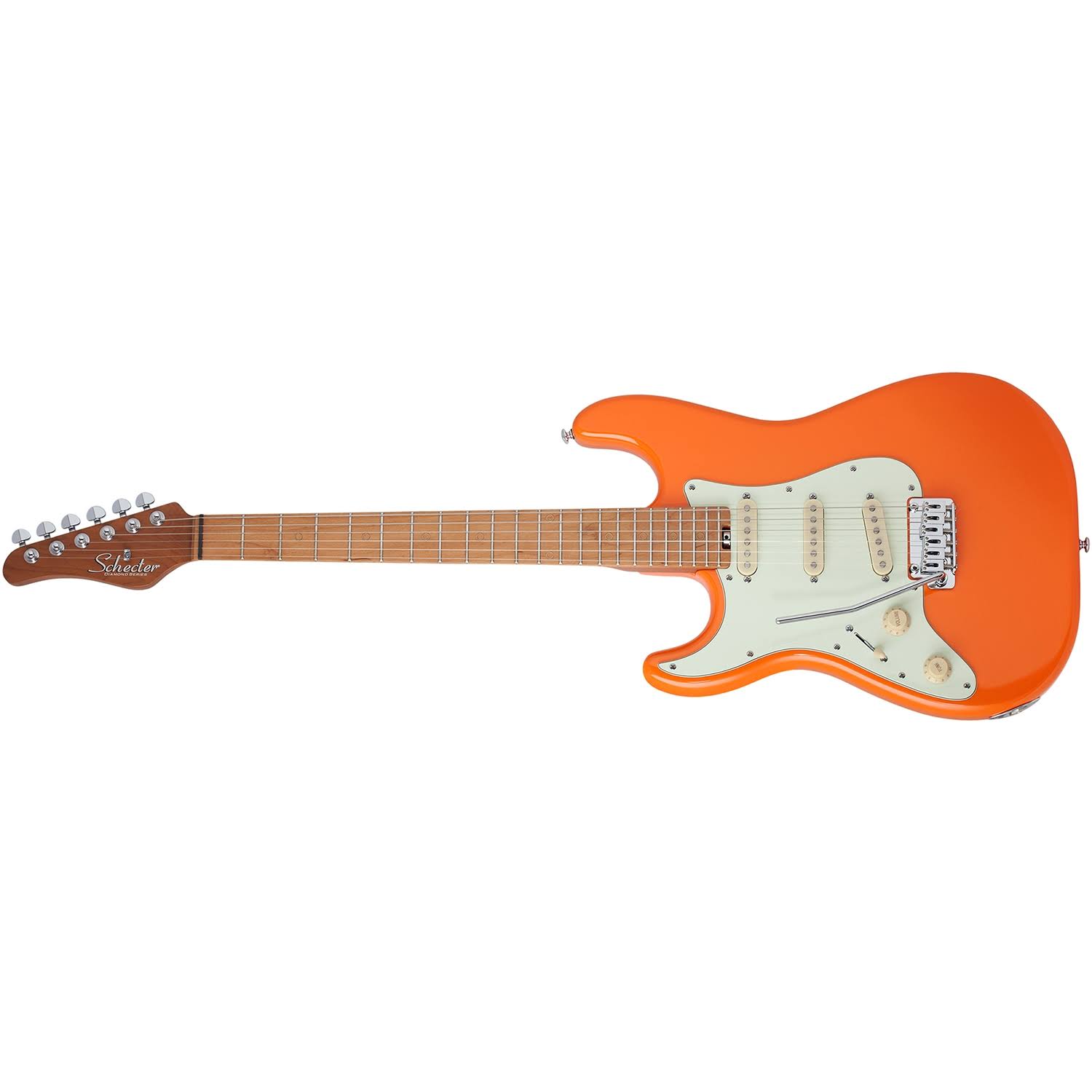 Schecter 3328 Nick Johnston Traditional LH Left-Handed Guitar, Atomic Orange