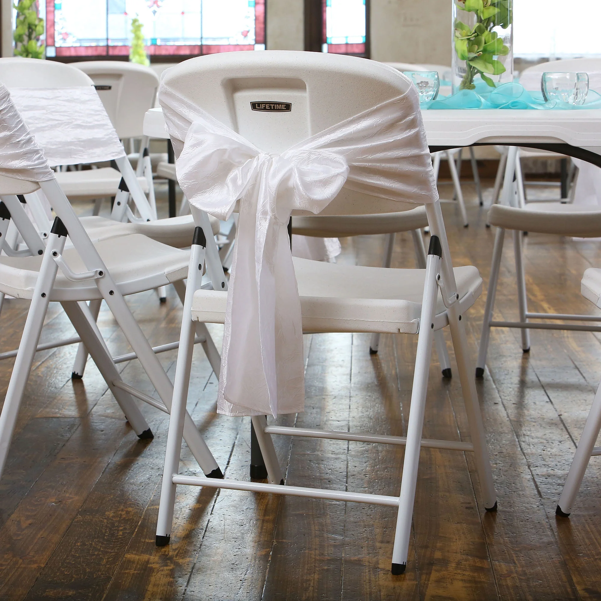 Lifetime Folding Chair, Indoor/Outdoor Commercial, White Granite, Adult Sized, Set of 4 (80359)