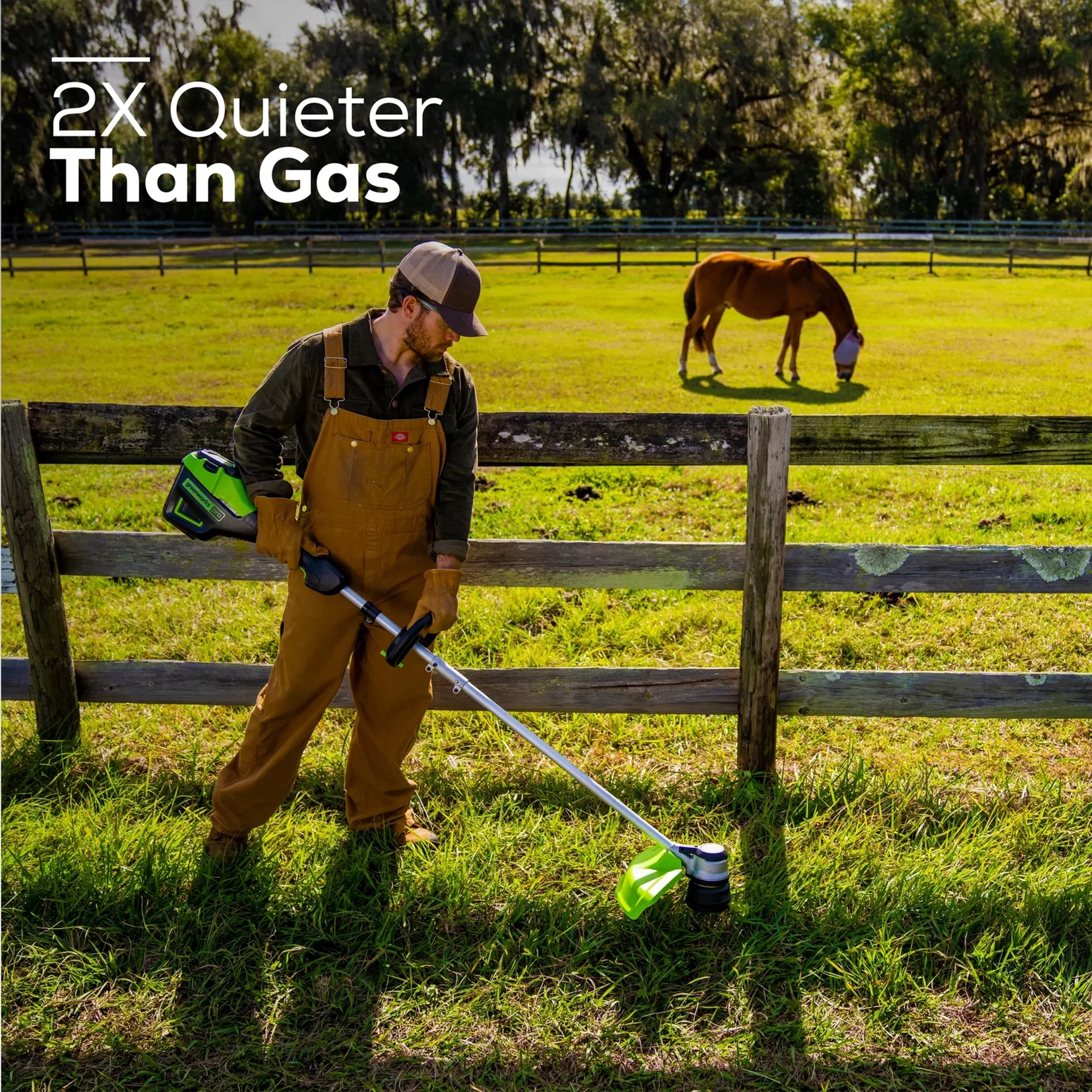 Greenworks 60V 16" Cordless Brushless String Trimmer/Edger with 2.5Ah Battery & Charger