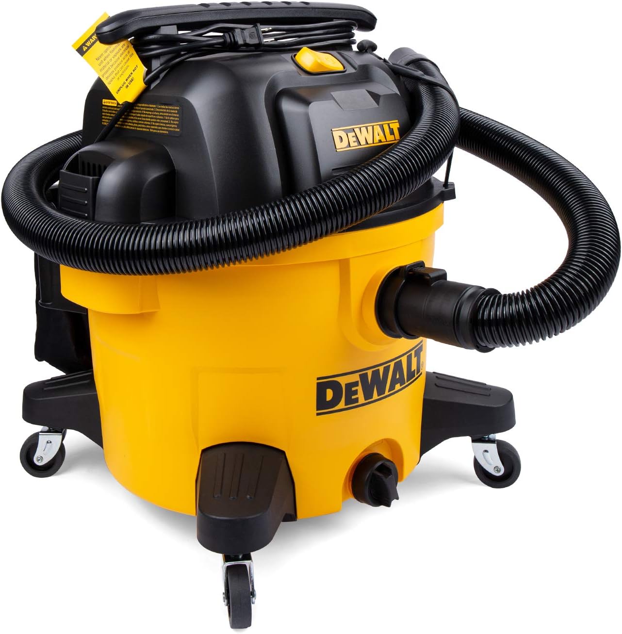 DEWALT 9 Gallon Wet/Dry VAC Heavy-Duty Shop Vacuum with Attachments, 5 Peak HP, with Blower Function, DXV09PA, Yellow