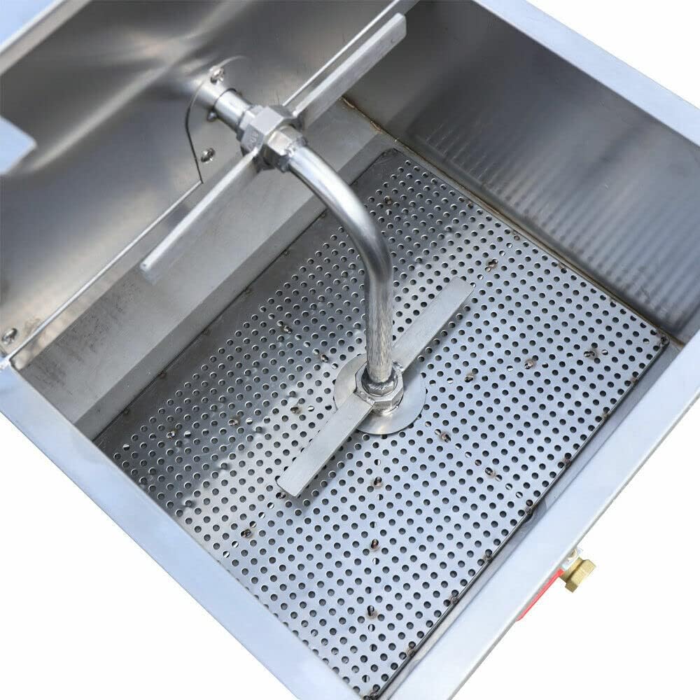 Fryer Oil Filter, 55L Large Capacity Commercial Fryer Oil Filter Cart Machine With Oil Unloading Valve, Portable Kitchen Oil Filter System With Universal Casters For Fried Food Production