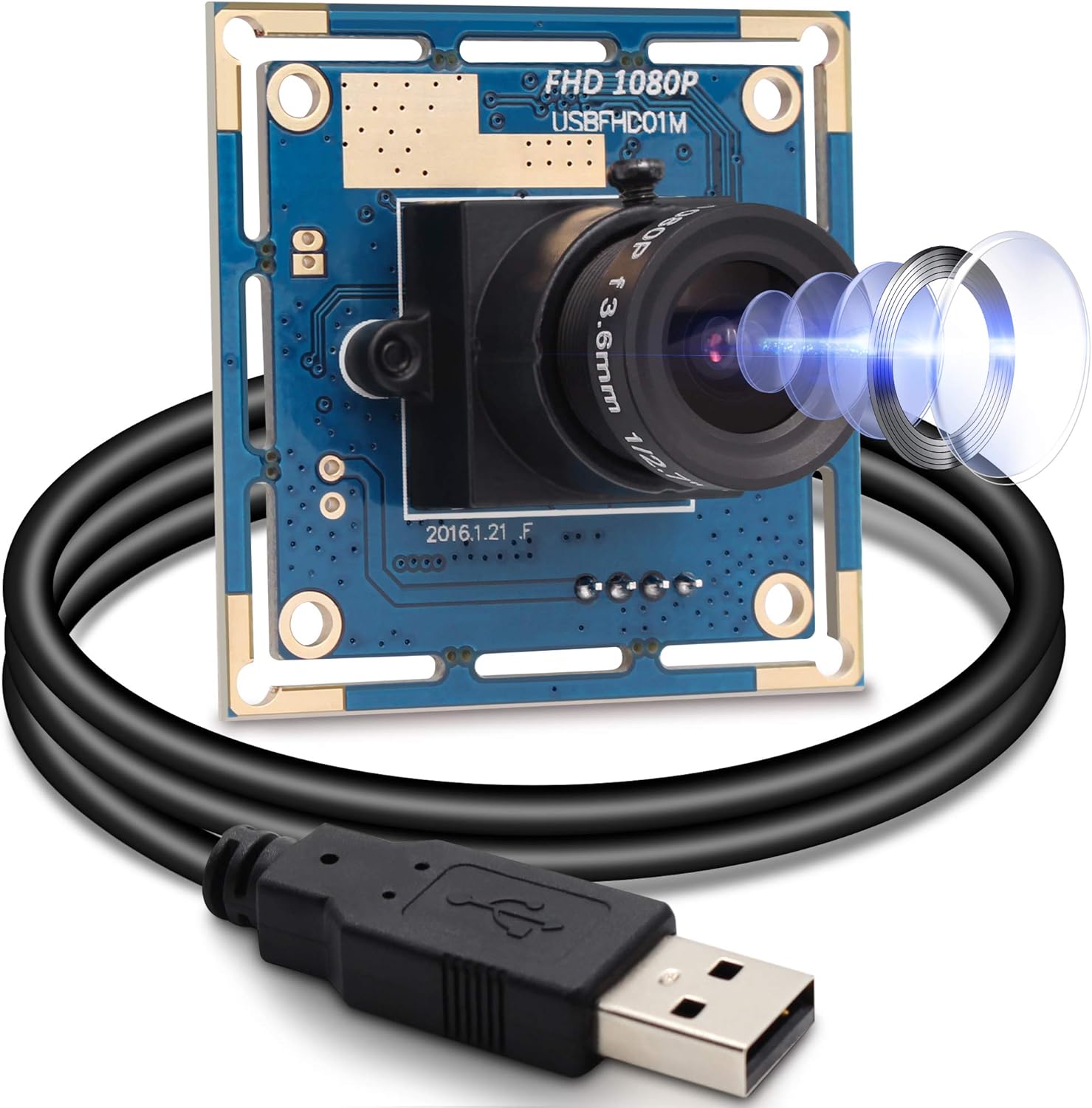 SVPRO Zoom Focus USB Camera Module 2.8-12mm Varifocal Lens 2 Megapixel HD 1080P Mini USB Camera Board CMOS OV2710 Sensor USB with Camera for Android Linux Windows Mac OS