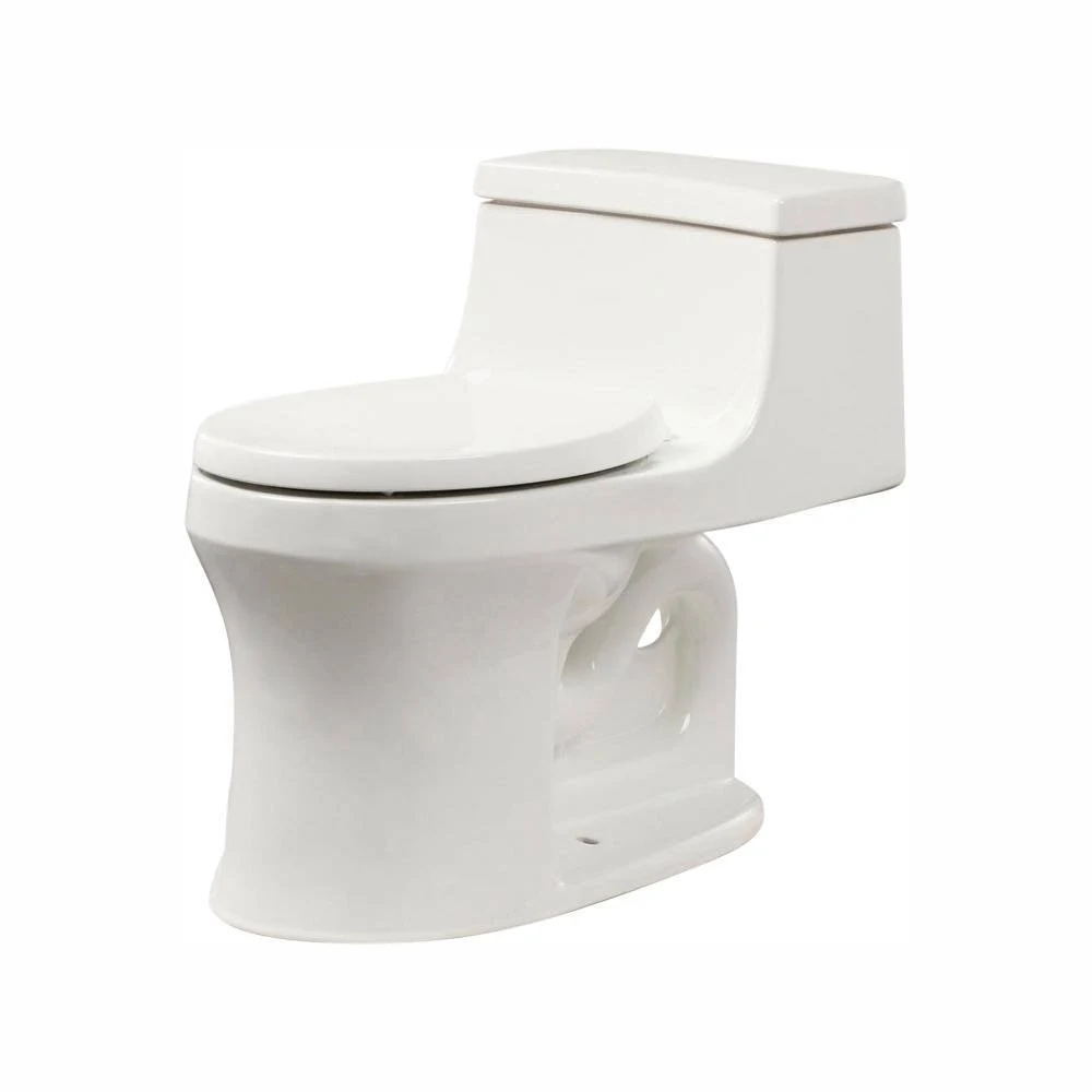 Kohler K-4007-0 San Souci One-Piece Round-Front 1.28 GPF Toilet with AquaPiston Flushing Technology White