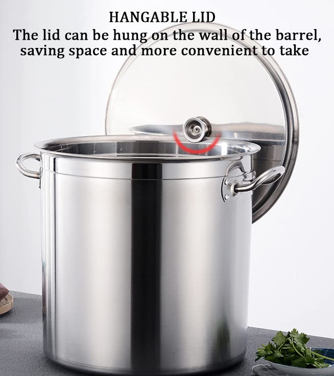 Stainless Stockpot Large Crab Seafood Boil Pot with Strainer Basket Heavy Kettle Turkey Deep Fryer Crawfish Clam Steamer for Steaming Boiling Canning