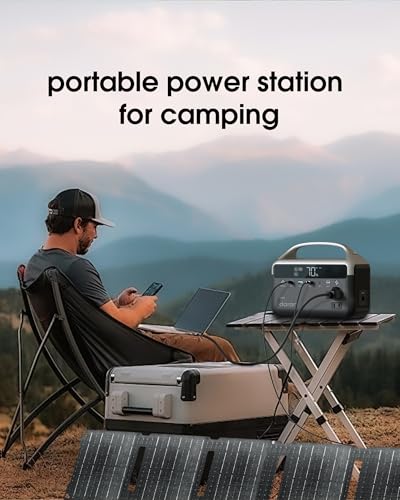 Portable Power Station 300W (600W Surge), 192Wh (60,000mAh) Solar Generator, LiFeP04 Battery with AC & DC Outlets, Power Bank Station for Outdoor Camping, Traveling, Home & Emergency (Solar Optional)