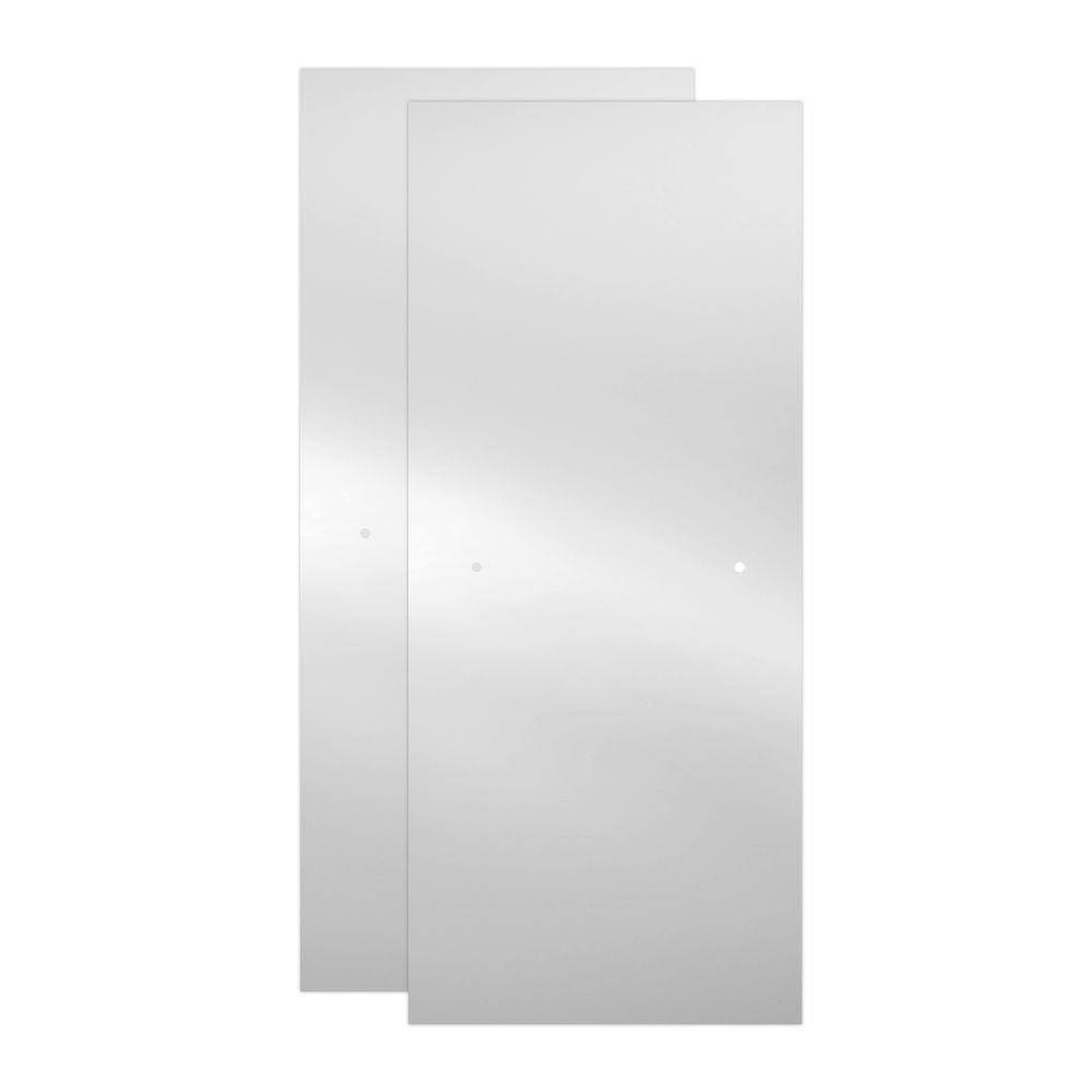 Delta SDGS160-CLN-R 29-1/32 in. x 67-3/4 in. x 3/8 in. Frameless Sliding Shower Door Glass Panels in Niebla ( for 50-60 in. door