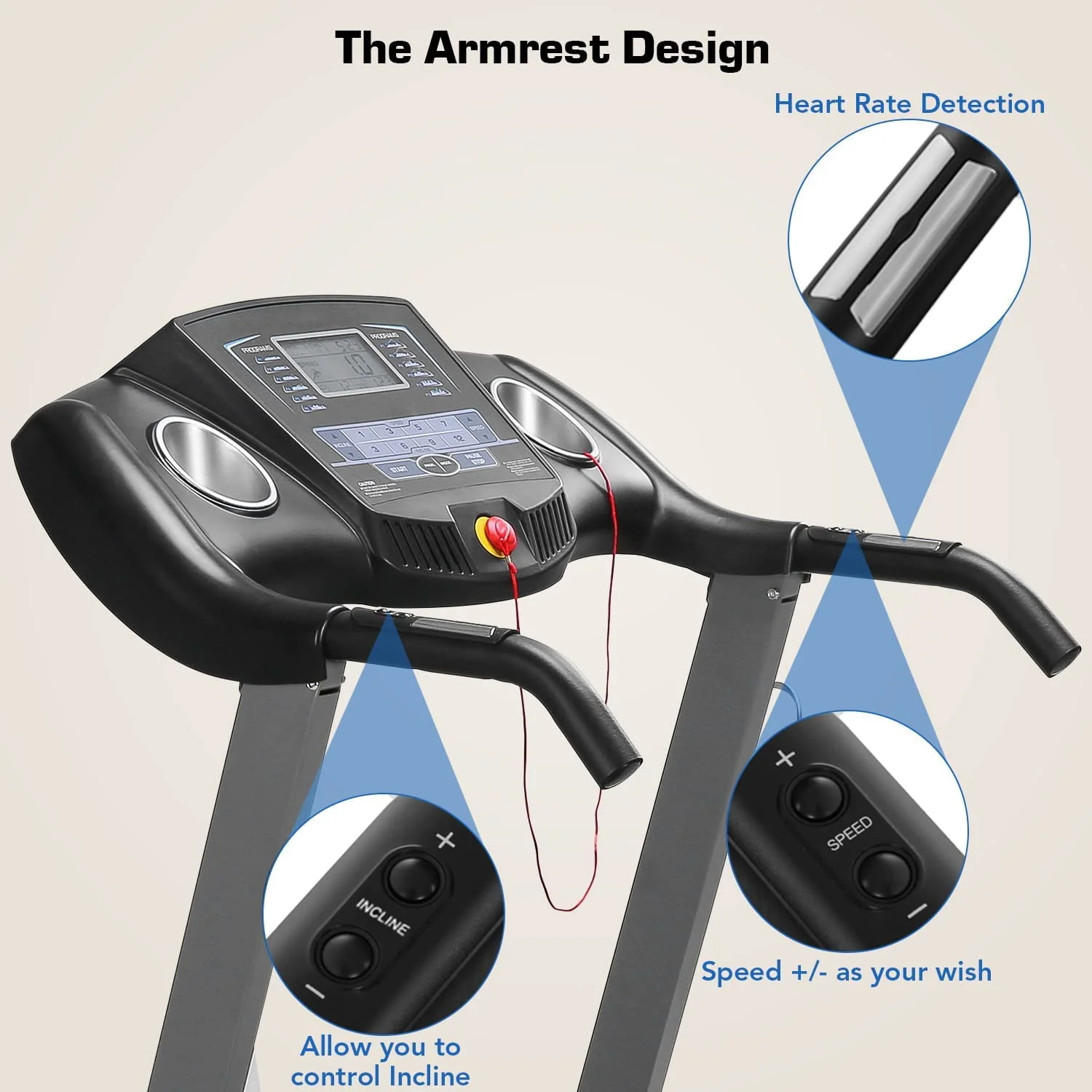 Treadmill with Incline Folding Treadmill with 12-Level Automatic Incline 2.5hp Power 8.5mhp Speed Running Machine 15 Preset Training Program Electric Treadmill for Home Use