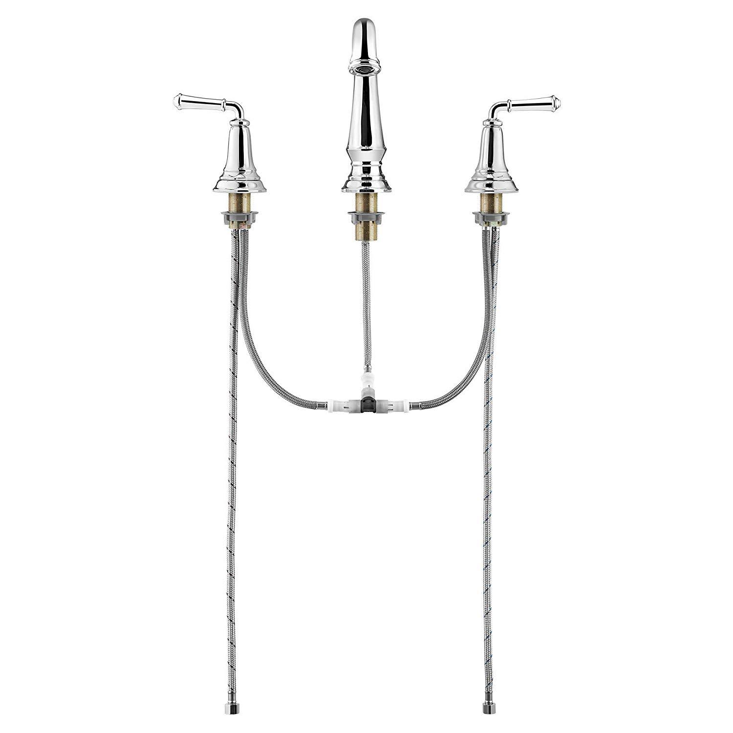 American Standard 7052807.002 Delancey Widespread Bathroom Faucet with Pop-Up Drain, Polished Chrome