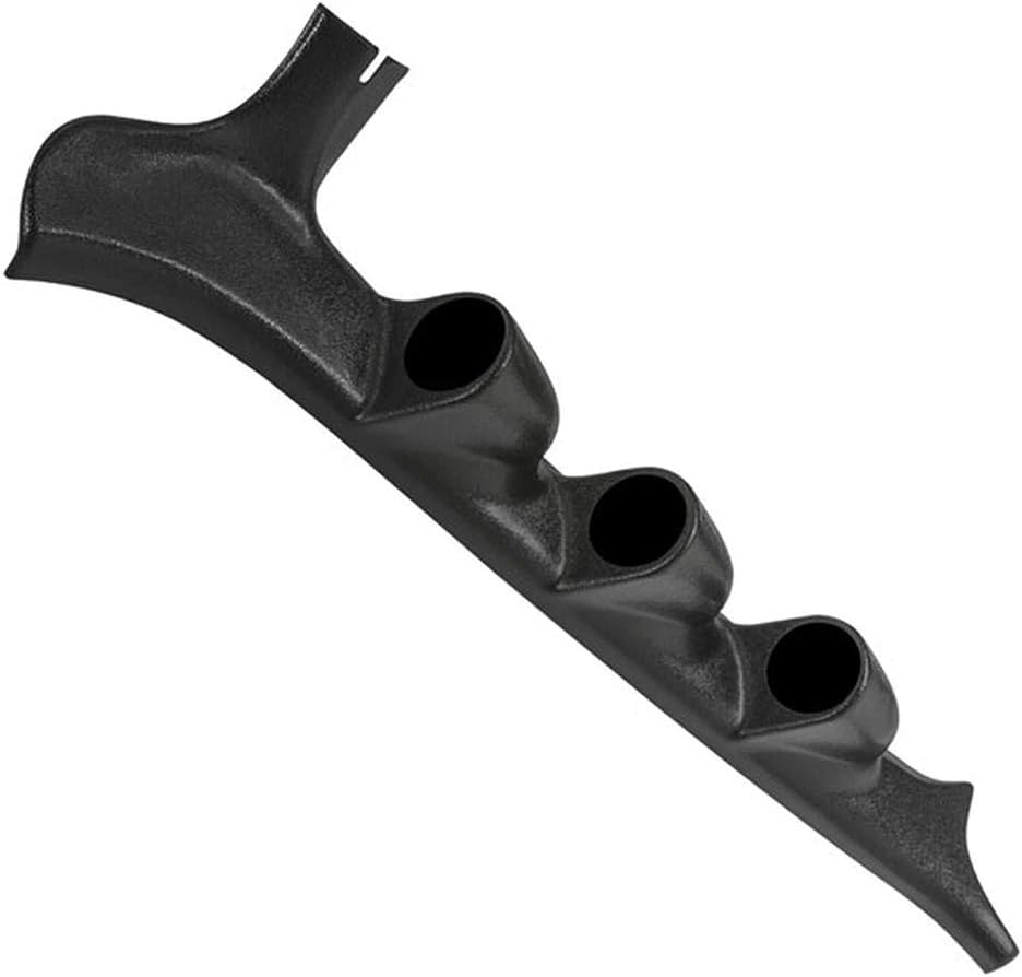 GlowShift Black Triple Pillar Gauge Pod Compatible with Ford F-Series F-250 F-350 OBS 6.9L 7.3L IDI 1987-1991 - ABS Plastic - Mounts (3) 2-1/16" (52mm) Gauges to Truck's A-Pillar Pack of 2