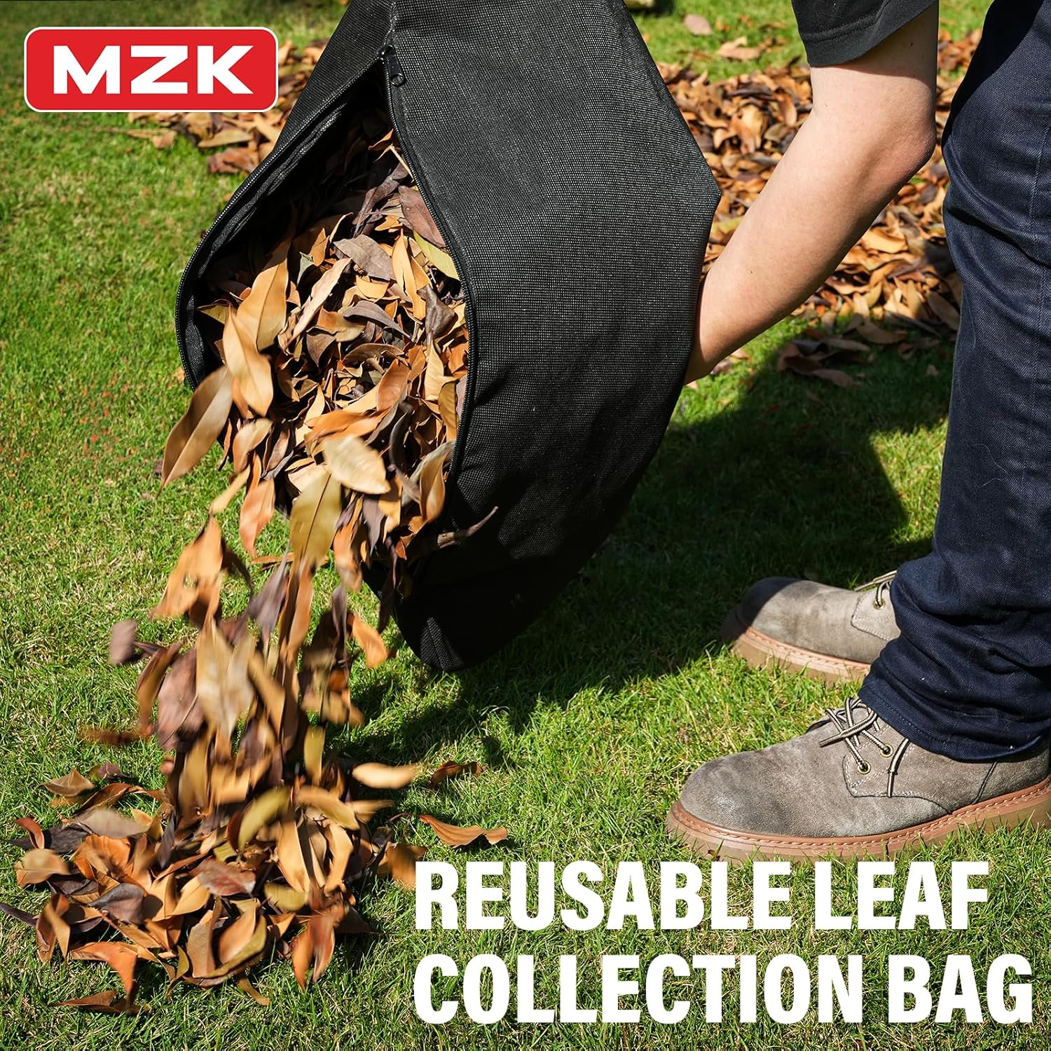 MZK 40V Cordless Leaf Blower, Leaf Vacuum and Mulcher, 3-in-1 Brushless Battery Powered Leaf Blower Kit with Collection Bag, 550CFM Leaf Vacuum for Lawn care(2*4.0Ah Battery and Fast Charger Included)