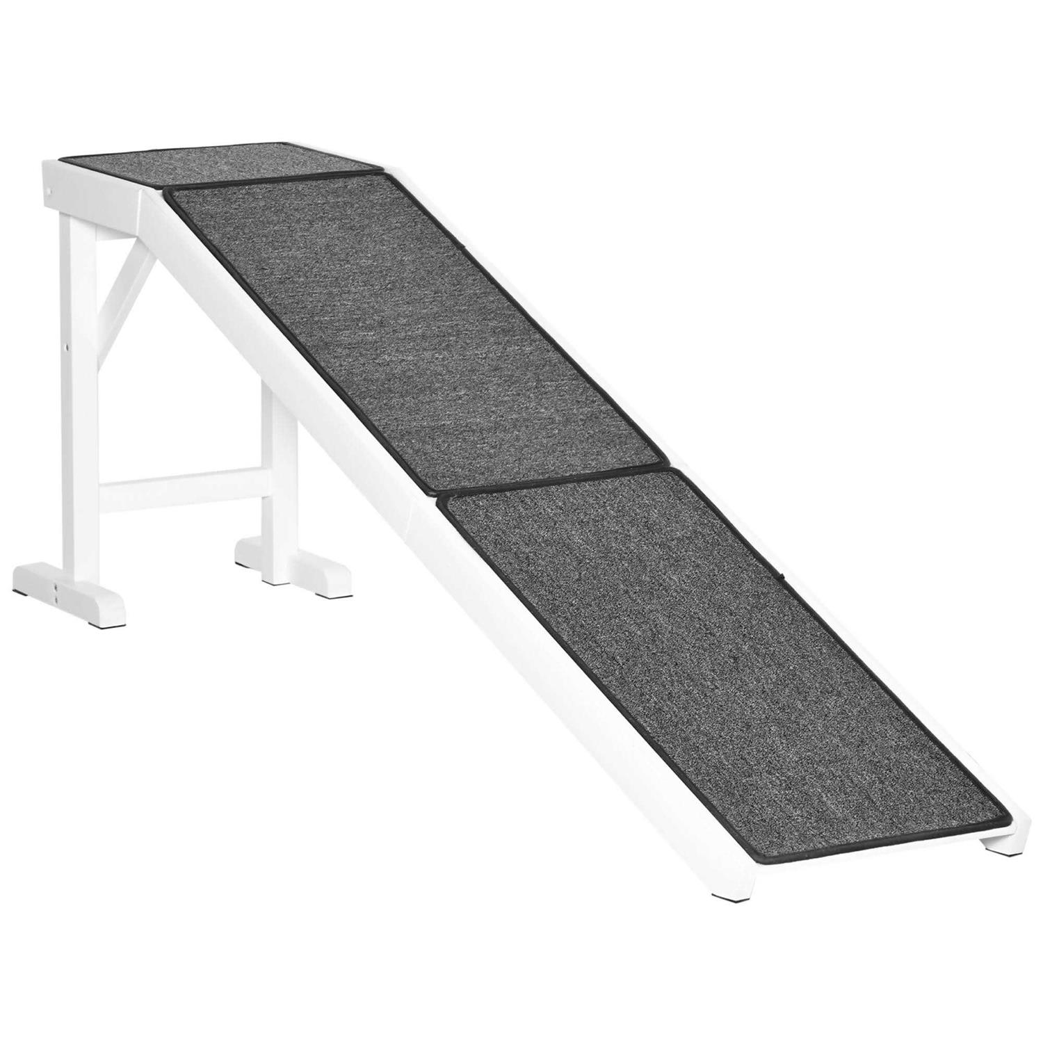 PawHut Pet Ramp, Dog Bed Ramp for Dogs with Non-Slip Carpet and Top Platform - Pet Supplies online store