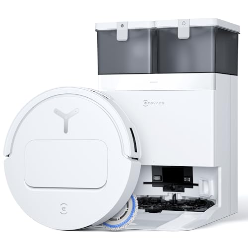 ECOVACS DEEBOT T50 MAX PRO Omni Robot Vacuum and Mop, 18,500Pa Suction, 18mm Auto-Lift, ZeroTangle &TruEdge 2.0, AIVI 3.0 Obstacle Avoidance, Auto Hot Water Mop Wash/Dry/Refill, Self-Emptying