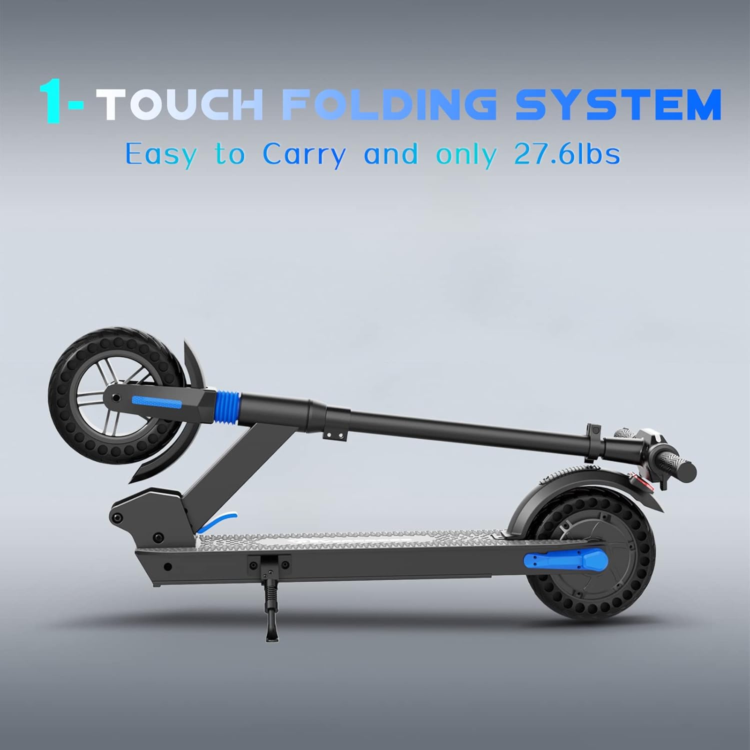 EVERCROSS Electric Scooter-8 inch Tires, Adult Folding Electric Scooter, Up to 15 Mph and 12 Miles, Adult Electric Scooter, With 3 Speed Modes and Dual Braking for Adults and Teenagers
