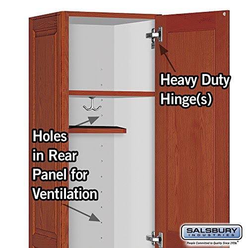Salsbury Industries 11168MED 1 Wide Solid Oak Executive Wood Locker Single Tier - Medium Oak