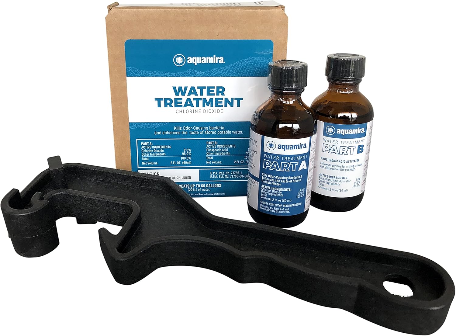Augason Farms 6-07910 Treatment Water Filtration and Storage Kit 55 Gallon BPA-Free Wate, Blue
