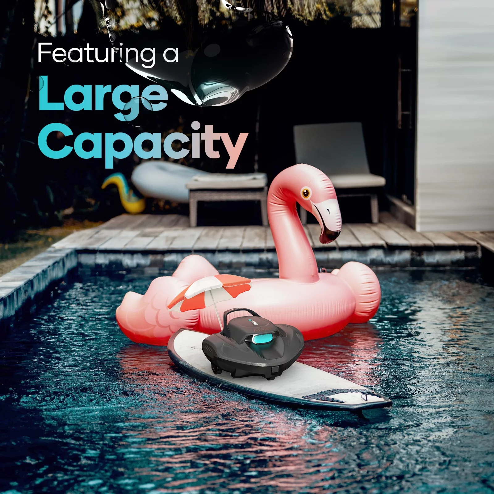 Aiper SG800B Cordless Robotic Automatic Pool Cleaner, Pool Vacuum for Above Ground Pools