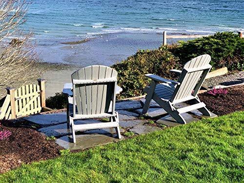 DuraWeather Poly Classic King Size Folding Adirondack Chair (Driftwood Grey)