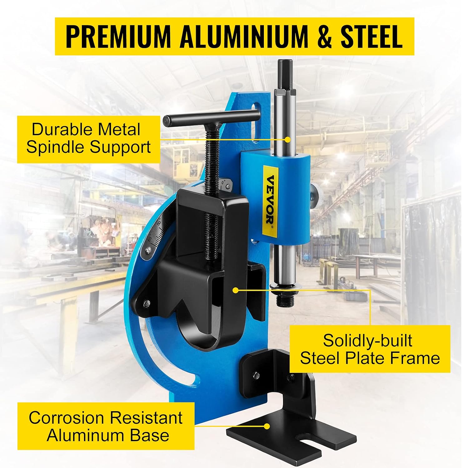 VEVOR Tube Notcher Kit 60 Degree Pipe Tubing Notcher w/ 9 Pc Bi-Metal Hole Saw&nbsp;3/4" -2-1/4" with Case Tubing and Pipe Notcher 2 Drills Tube Notcher Tool for cutting holes through Metal, Wood, Plastic.