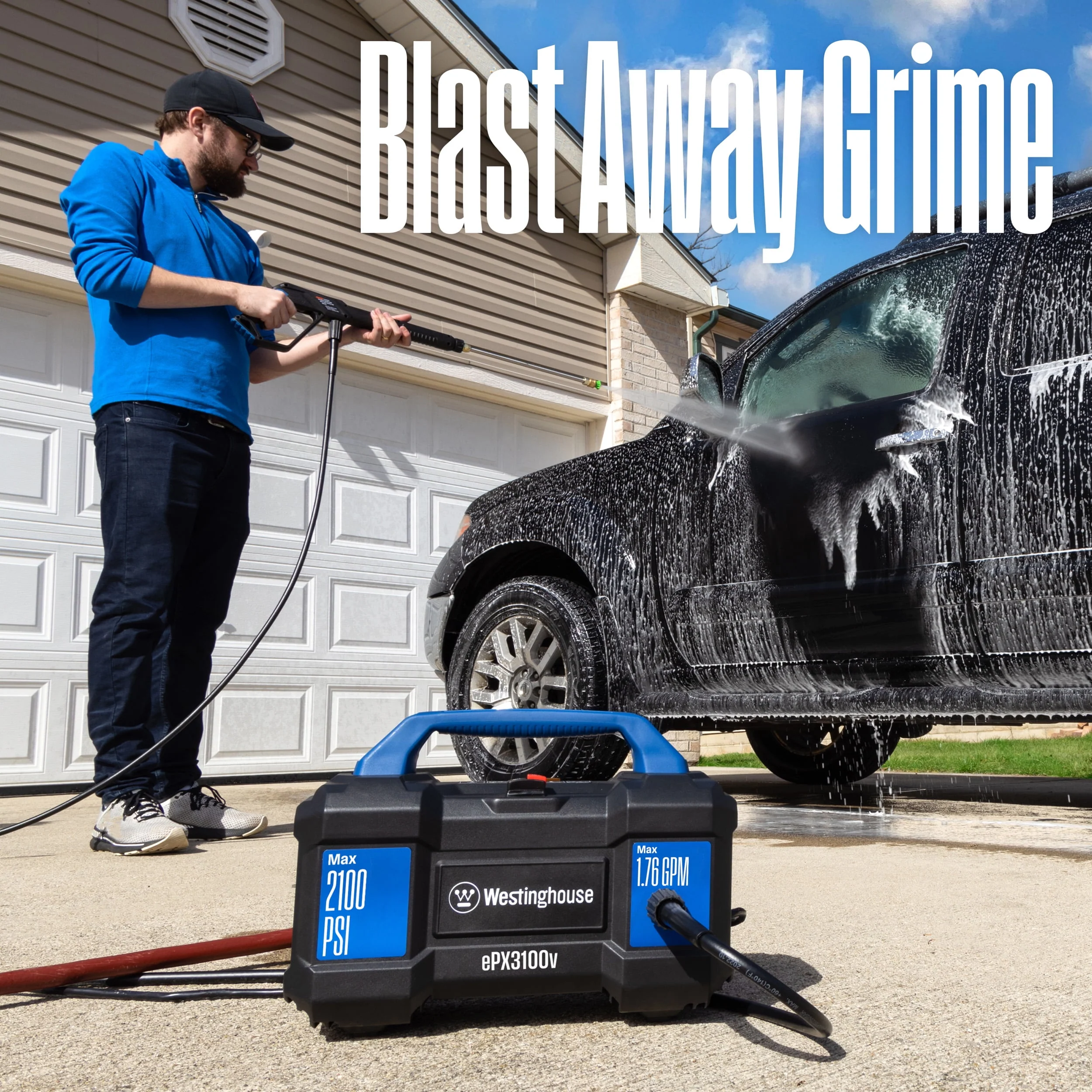 Westinghouse 2300 Max PSI Electric Pressure Washer, 1.76-GPM, Soap Tank, 5 Nozzles