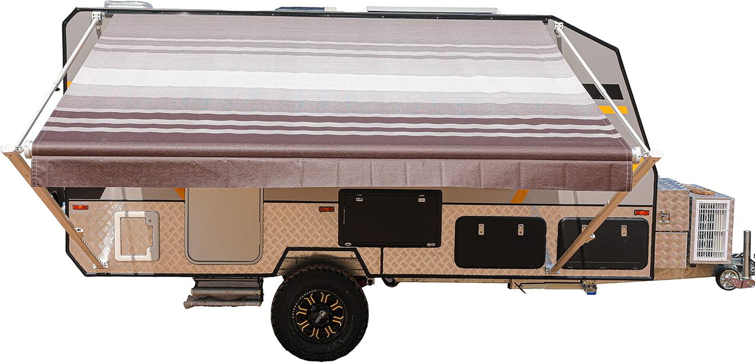 ALEKO RVAW13X8BLK11 Manual 13x8 Retractable RV Trailer Awning for Home or Camper - 13 x 8 Ft - Black Fade