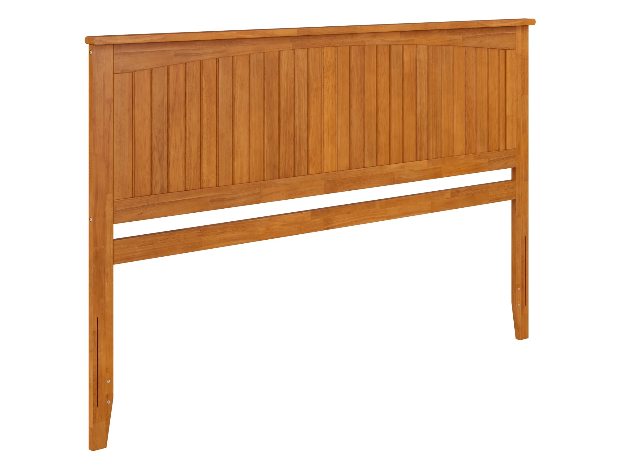 AFI Nantucket King Solid Wood Panel Headboard with Attachable Charger, Light Toffee