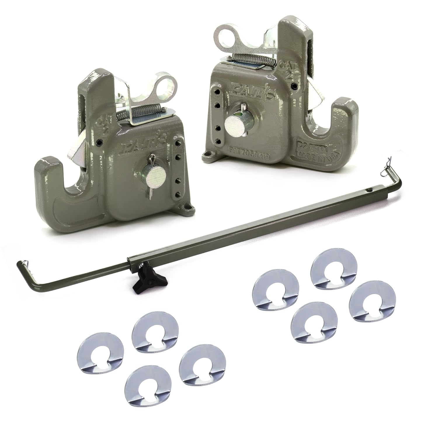 Category 2 Pat's Easy Change w/ Stabilizer Bar - Best Quick Hitch System On The Market &ndash; Flexible, Durable & Affordable - Comes w/ 4 Pair of Washers